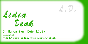 lidia deak business card