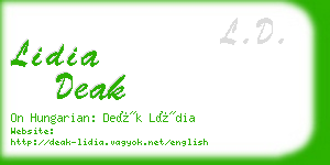 lidia deak business card